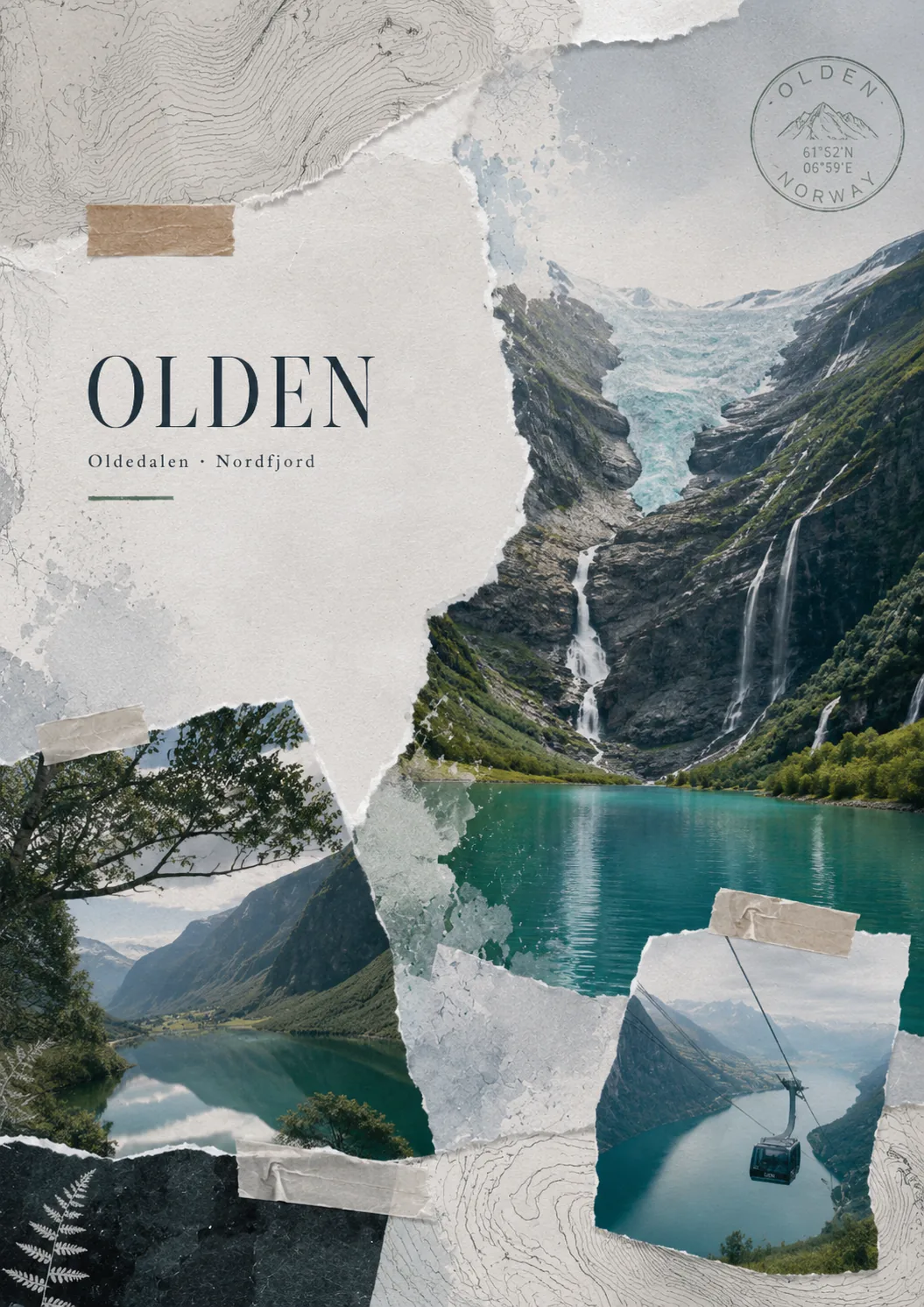 Olden: Gletscherwasser, Fjordgrün und steile Felswände