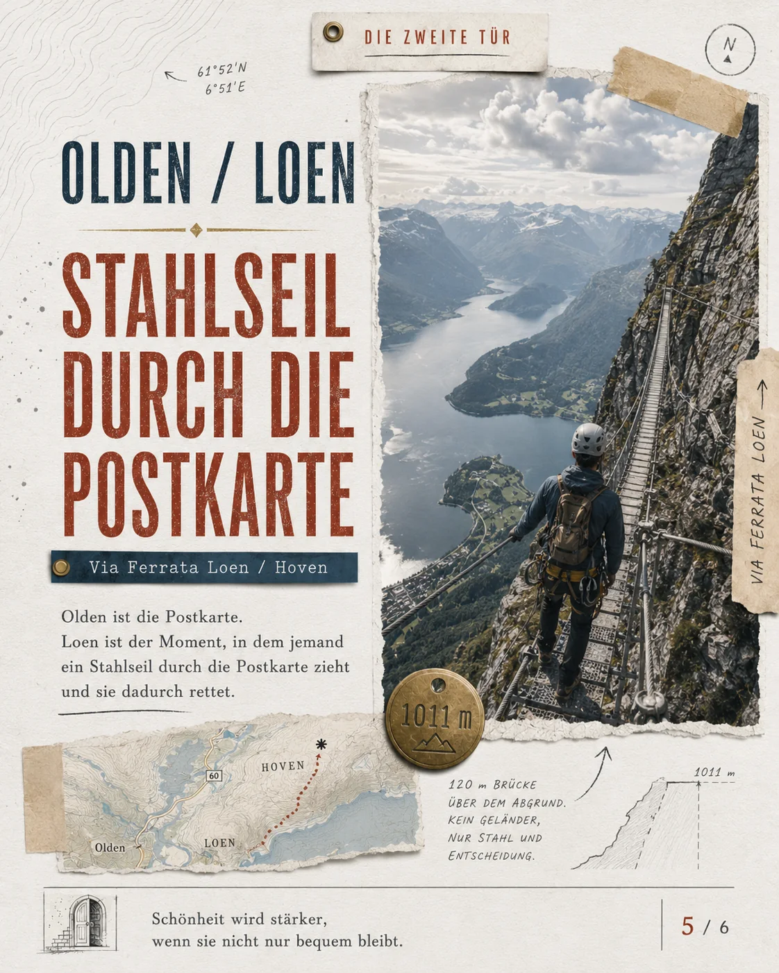 Olden zweite Tür: Via Ferrata Loen, Hoven, Stahlseil und grünes Tal